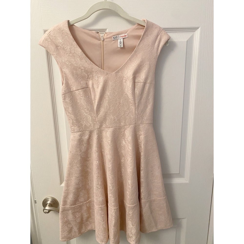 Macy’s Fit and Flare Pale Pink Dress